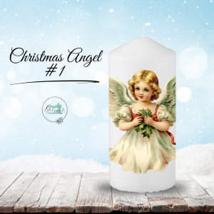 Stumpenkerze, Christmas-Angel #1