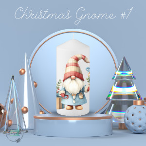 Stumpenkerze, Christmas-Gnome #1