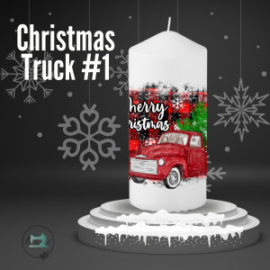 Stumpenkerze, Christmas-Truck #1