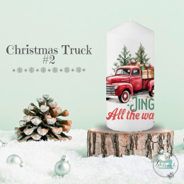 Stumpenkerze, Christmas-Truck #2