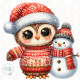 Stumpenkerze, Christmas-Owl #2