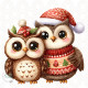 Stumpenkerze, Christmas-Owl #4