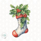 Stumpenkerze, Christmas-Socks #1