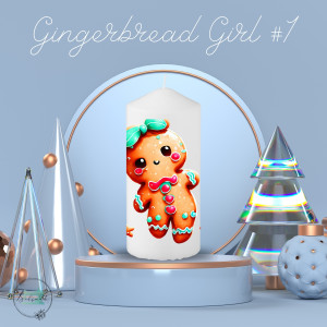 Stumpenkerze, Gingerbread-Girl #1