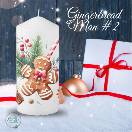 Stumpenkerze, Gingerbread-Man #2