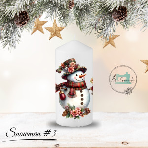 Stumpenkerze, Snowman #3